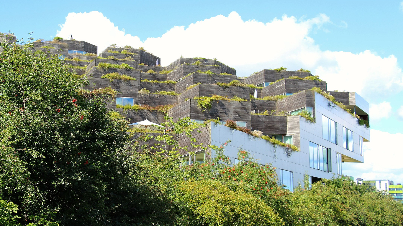 Mountain Dwellings Trees Green Architecture Ingels