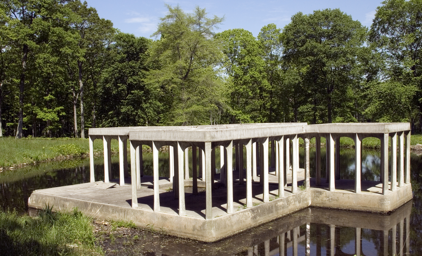 Philip Johnson's Pond Pavillion New Canaan, Connecticut